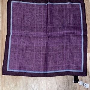Jos. A. Bank Purple Handkerchief/pocket square with Blue Stripe